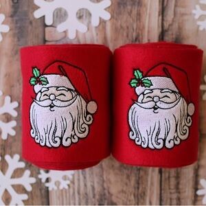 Custom Handmade Unique Christmas-themed Horse Leg Wrap